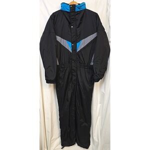 Vtg White Fir Men's Ski Snow 90's Suit Black M Insulated Waterproof Y2K Winter